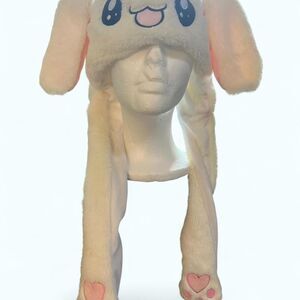 White bunny hat